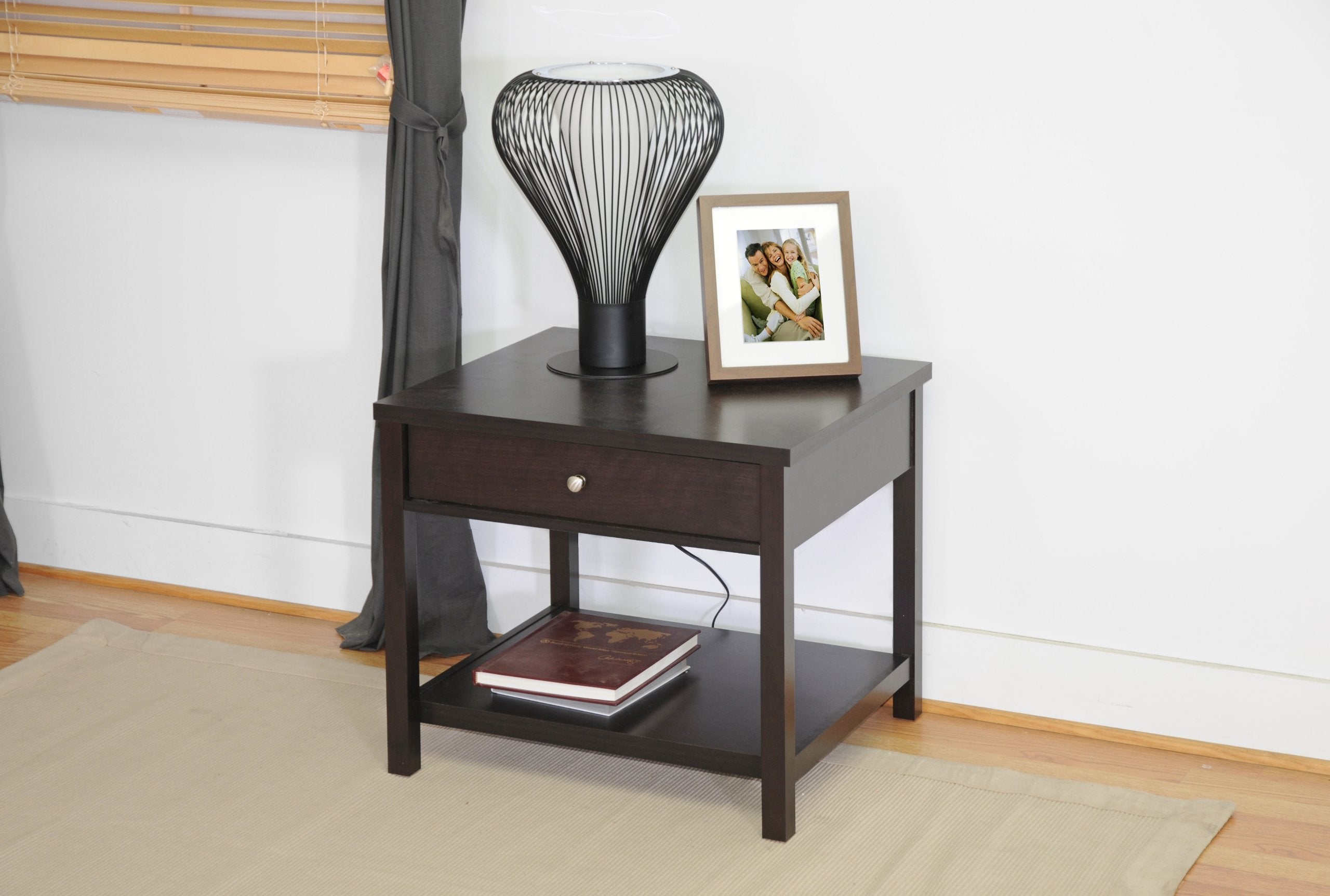 Baxton Studio Nashua Modern Accent Table and Nightstand, Brown